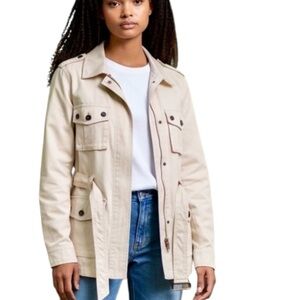 ivory J. CREW Outerwear 4 Pocket Jacket Silk‎ Blended